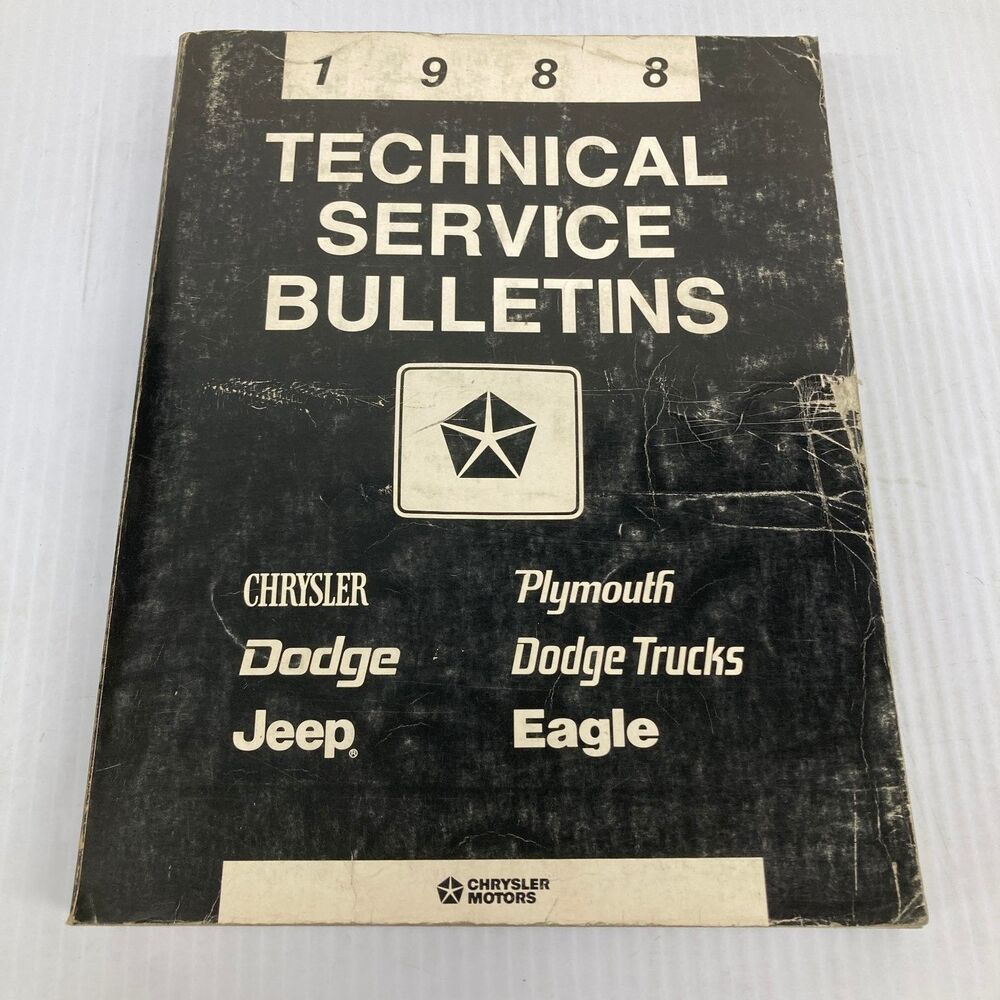 Chrysler Technical Service Bulletins FoMoCo 1988